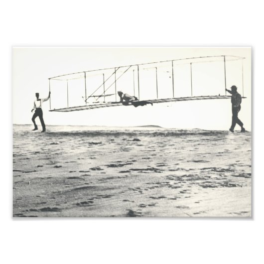 Impression Photo Les tests de planeur de Wright Brothers (Devant)