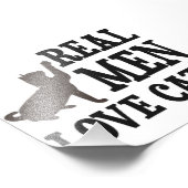 Impression Photo Les vrais hommes aiment les chats (Coin)