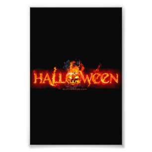 Impression Photo Les yeux brillants du citrouille Halloween de Slip