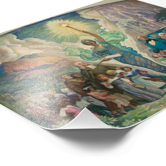 Impression Photo L'Esprit de l'Éducation par Newell Convers Wyeth (Coin)