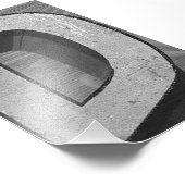 Impression Photo Lettre alphabétique D4 Noir et Blanc 4x6 (Coin)