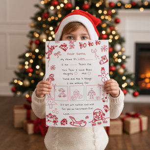 Impression Photo Lettre de Noël gribouillée à la main pour le Père