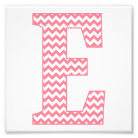 LETTRE E MONogramme E Pink Preppy