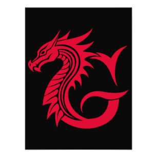 Impression Photo Lettre G de style Dragon, Alphabet Dragon, Monogra