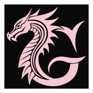 Impression Photo Lettre G de style dragon, alphabet du dragon, mono