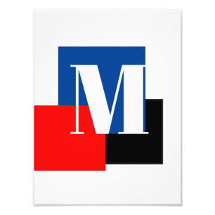 Impression Photo Lettre Initiale Monogramme Moderne Design