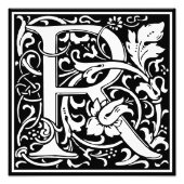 Impression Photo LETTRE MONOGRAPHIQUE EN ALLOCUTION Florale LETTRE  (Devant)