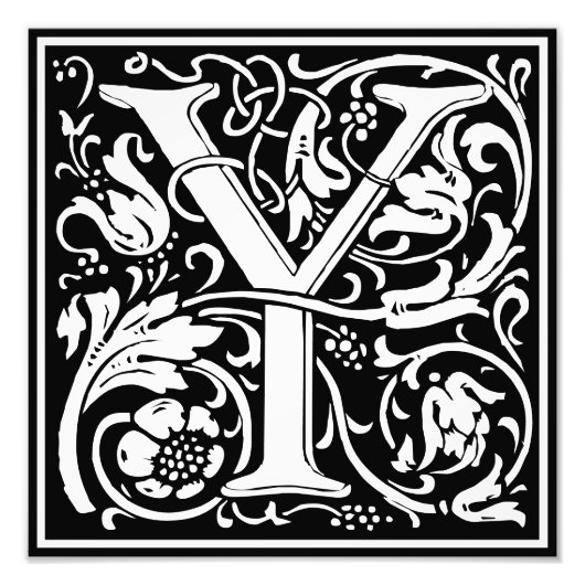 Impression Photo LETTRE Y PHOTOGRAPHIQUE ALPHABET Floral (Devant)