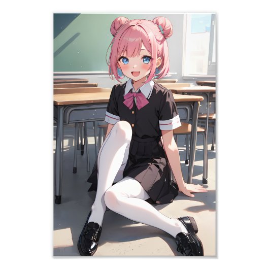 Impression Photo L'étudiant habillé en noir (Devant)