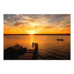 Impression Photo Lever de soleil de lac