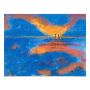 Impression Photo Lever de soleil en mer Emil Nolde