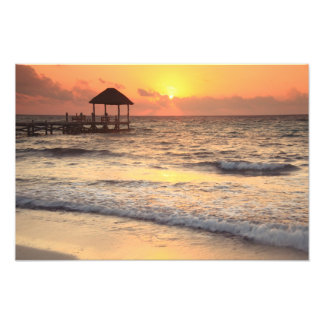 Impression Photo Lever de soleil matinal calme au-dessus de la mer