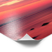Impression Photo Lever De Soleil Rose En Bord De Mer (Coin)