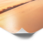 Impression Photo Lever de soleil sur la rivière gelée avec moulins  (Coin)