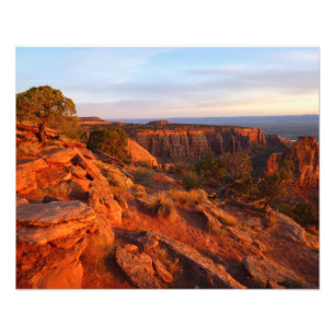 Impression Photo Lever de soleil sur le sentier Grand View au monum