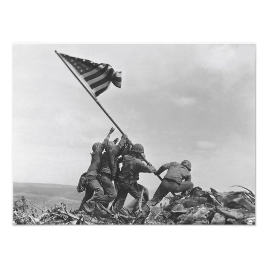 Impression Photo lever le drapeau sur Iwo Jima (Devant)