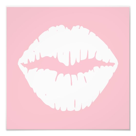 Impression Photo Lèvres roses et blanches (Devant)