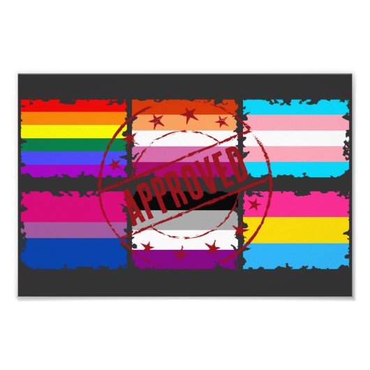 Impression Photo LGBTQ Prière Mois Rayures Indicateurs (Devant)