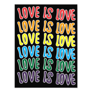 Impression Photo LgbtqLove is Love Typography