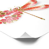 Impression Photo libellule de fleurs avec sakura de bijoux (Coin)