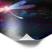 Impression Photo libellule rouge brillante (Coin)