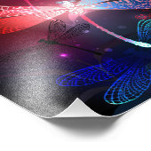 Impression Photo libellule rouge brillante (Coin)