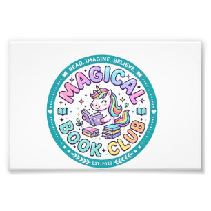 Impression Photo Licorne Club de Livre Magique T-shirt Drôle Graphi