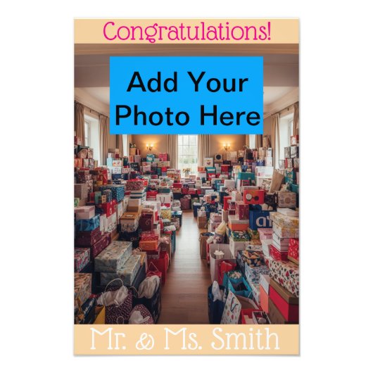 Impression Photo Lignes de cadeaux de mariage (Devant)