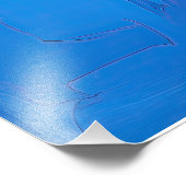 Impression Photo Lignes de Cerulean Tranquille Abstraites (Coin)
