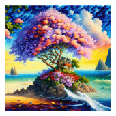 Impression Photo L'île cachée dans l'océan (Devant)