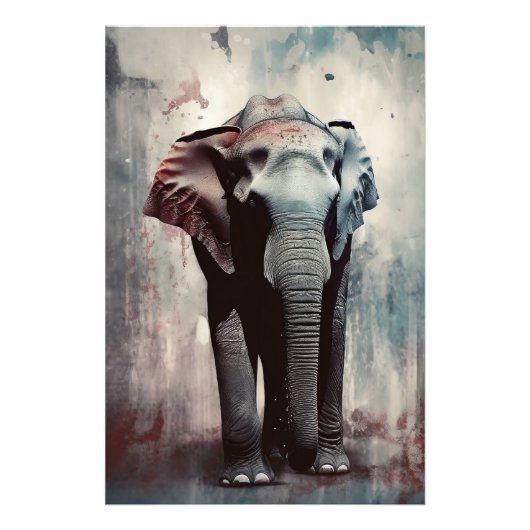 Impression Photo L'impression unique d'éléphant : Rue moderne (Devant)