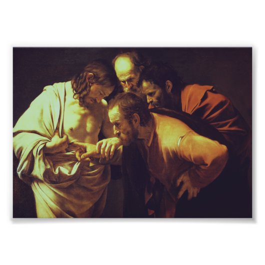 Impression Photo L'Incrédulité de Saint Thomas par Caravaggio (Devant)