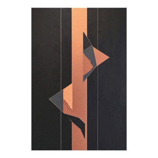 Impression Photo Lines and Angles in Copper and Black (Devant)