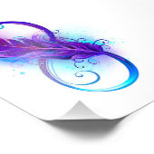 Impression Photo L'infini avec plume violette (Coin)