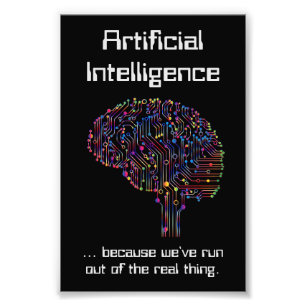 Impression Photo L'intelligence artificielle contre la réalité