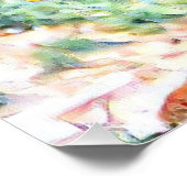 Impression Photo lion d'aquarell (Coin)