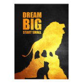 Impression Photo Lion Dream Big Start Small (Devant)