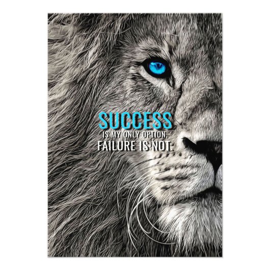 Impression Photo Lion Lover Success est ma seule option (Devant)
