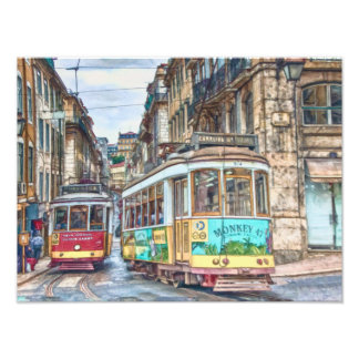 Impression Photo Lisbonne Portugal Vintage voyage