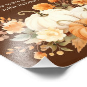 Impression Photo Little Pumpkin Fall Diaper Raffle Baby Shower Sign (Coin)