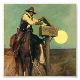 Impression Photo "Livraison rurale" Western Art par NC Wyeth