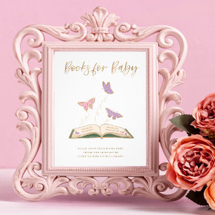 Impression Photo Livre d'histoires de papillons mignons Livres po