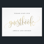 Impression Photo Livre d'or Signe Choisissez Votre Taille Faux Gold<br><div class="desc">Organisez une célébration élégante avec cette invitation moderne que vos invités adoreront. Conception par © berryberrysweet. Des fichiers numériques imprimables sont disponibles ! Visitez notre site web à www.berryberrysweet.com pour plus de détails !</div>