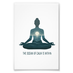 Impression Photo "L'Océan de Calme est en Soi" Yoga Méditation