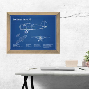 Impression Photo Lockheed Vega 5B - Plans d'avion AD