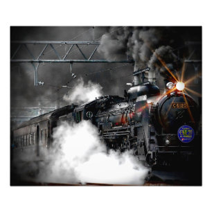 Impression Photo Locomotive de train de vapeur