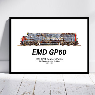 Impression Photo Locomotive diesel EMD GP60 du Pacifique Sud