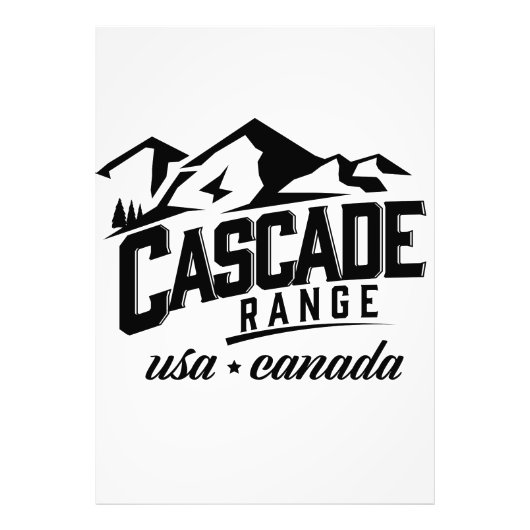 Impression Photo Logo Cascade Range USA Canada. (Devant)