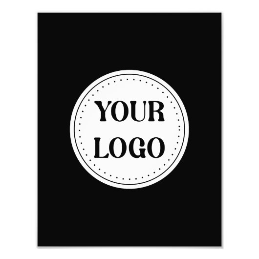 Impression Photo Logo de marque noire | Entreprise (Devant)