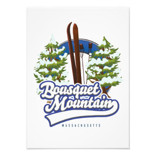 Impression Photo Logo de ski de Bousquet Mountain Massachusetts